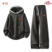 Hermes Patch Logo Hoodie Tracksuit Set Top & Pants White,Brown,Black,Dark Grey #A69579