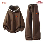 Hermes Patch Logo Hoodie Tracksuit Set Top & Pants White,Brown,Black,Dark Grey #A69579 Hermes Patch Logo Hoodie Tracksuit Set Top & Pants White,Brown,Black,Dark Grey #A69579
