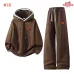 Hermes Patch Logo Hoodie Tracksuit Set Top & Pants White,Brown,Black,Dark Grey #A69579
