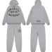 Hellstar Hoodie & Jogger 2 Piece Matching Tracksuit Green Graphic Print Heather Grey #A68780