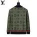 Louis Vuitton Men Full Zip Monogram Knit Tracksuit Olive Green, Black #A69320