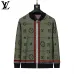 Louis Vuitton Men Full Zip Monogram Knit Tracksuit Olive Green, Black #A69320