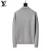 Louis Vuitton Men Half Zip Knit Sweater Tracksuit Gray, Black #A69314