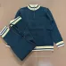 Louis Vuitton Men Half Zip Knit Tracksuit Teal, Black #A69315