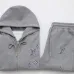 Louis Vuitton Rhinestone Hooded Tracksuit Set Jacket & Pants Grey #A69563