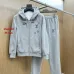 Louis Vuitton Rhinestone Hooded Tracksuit Set Jacket & Pants Grey #A69563