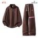 Moncler Logo Half Zip Tracksuit Set Top & Pants Cream,Brown,Dark Navy,Black #A69587
