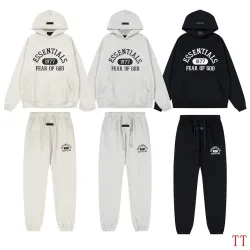 ESSENTIALS 1977 FOG Hoodie Jogger Tracksuit Set Black,Light Grey,Dark Grey,Off‑White #A68192