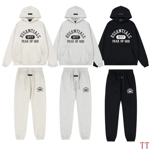 ESSENTIALS 1977 FOG Hoodie Jogger Tracksuit Set Black,Light Grey,Dark Grey,Off‑White #A68192
