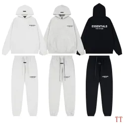 ESSENTIALS FOG 1977 Print Hoodie Tracksuit White,Light Grey,Black #A68198