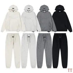 ESSENTIALS FOG Hoodie Sweatpants Tracksuit Set Black,Dark Grey,Light Grey,White #A68191