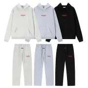 Essentials Fear Of God Hoodie Tracksuit Men Letter Print Hoodie & Straight Sweat Pants Outfit Set #A67428