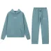 Essentials Hoodie & Sweatpants 2 Piece Set Embroidery Logo Khaki, Light Blue, Black #A68787