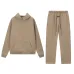 Essentials Hoodie & Sweatpants 2 Piece Set Embroidery Logo Khaki, Light Blue, Black #A68787