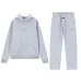 Fear of God Essentials Reflective Logo Hoodie Tracksuit Men White Oversized Hoodie Straight Sweatpants Set #B67419