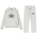 Fear of God Essentials Reflective Logo Hoodie Tracksuit Men White Oversized Hoodie Straight Sweatpants Set #B67421