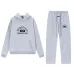 Fear of God Essentials Reflective Logo Hoodie Tracksuit Men White Oversized Hoodie Straight Sweatpants Set #B67421