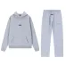 Fear of God Essentials Reflective Logo Hoodie Tracksuit Men White Oversized Hoodie Straight Sweatpants Set #B67423