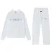 Fear of God Essentials Reflective Logo Hoodie Tracksuit Men White Oversized Hoodie Straight Sweatpants Set #B67423