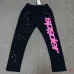 Sp5der Splatter Print Hoodie Sweatpants 2‑Piece Tracksuit, Black, White #A68164