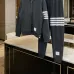 Thom Browne 4-Bar Stripe Zip Tracksuit Set Top & Pants Dark Grey,Navy #A69590