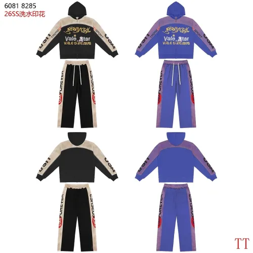 VA Retro Street Matching Set Zip‑Up Hoodie Straight‑Leg Pants #A67701