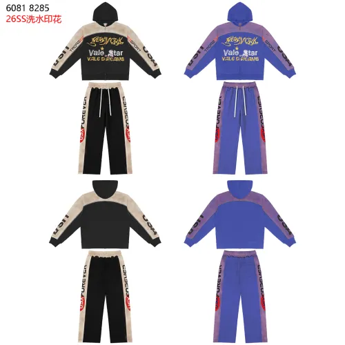 Vale Star Printed Zip‑Up Hoodie & Wide‑Leg Pants Tracksuit Set #A67604