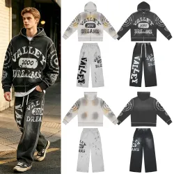 Valley 2000 Dreams Zip Hoodie & Wide Leg Pants Set #A68038