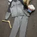 Y-3 Logo Print Raglan Sleeve Tracksuit Set Top & Pants Grey,Black,Navy #A69591