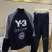 Y-3 Logo Print Raglan Sleeve Tracksuit Set Top & Pants Grey,Black,Navy #A69591