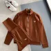 Prada Brown 2‑Piece Tracksuit Set Leather Triangle Logo #A67651