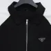 Prada Triangle Logo Color Block Tracksuit Set Jacket & Pants Black #A69573