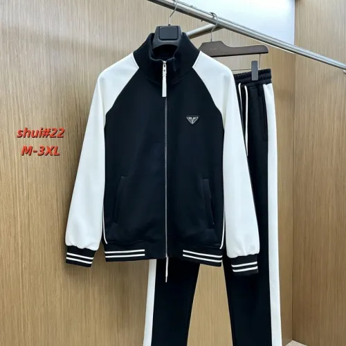 Prada Triangle Logo Color Block Tracksuit Set Jacket & Pants Black #A69573