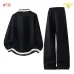 Prada Triangle Logo Stripe Trim Tracksuit Set Jacket & Pants Black,White,Grey #A69578
