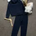Polo Ralph Lauren Pony Logo Zip Hoodie Tracksuit Set Top & Pants Khaki,Navy #A69589