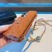 Chanel-Style Caviar Leather Quilted Phone Case with Adjustable  Golden Ball" Chain   Card Slot #B65266