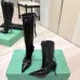 Balenciaga Cagole Studded Pointed‑Toe Over‑The‑Knee Boots 9.5cm Heel #A68570