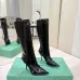 Balenciaga Cagole Studded Pointed‑Toe Over‑The‑Knee Boots 9.5cm Heel #A68570