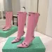 Balenciaga Cagole Studded Pointed‑Toe Over‑The‑Knee Boots 9.5cm Heel #A68571