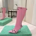 Balenciaga Cagole Studded Pointed‑Toe Over‑The‑Knee Boots 9.5cm Heel #A68571