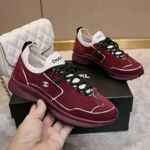 Chanel shoes for Chanel Sneakers Unisex Shoes #B67365