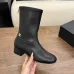 Chanel 2026 Stretch Leather Mid‑Calf Block‑Heel Boots 5cm Heel #A68600