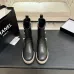 Chanel 26AW Square‑Toe CC Logo Chunky Heel Ankle Boots #A68660
