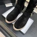 Chanel 26AW Square‑Toe CC Logo Chunky Heel Ankle Boots #A68661