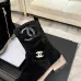 Chanel 26AW Square‑Toe CC Logo Chunky Heel Ankle Boots #A68661