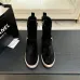 Chanel 26AW Square‑Toe CC Logo Chunky Heel Ankle Boots #A68661