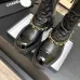 Chanel 26AW Square‑Toe Chain Chunky Heel Combat Boots #A68656