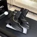 Chanel 26AW Square‑Toe Chain Chunky Heel Combat Boots #A68656