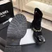 Chanel 26AW Square‑Toe Chain Chunky Heel Combat Boots #A68658