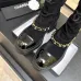 Chanel 26AW Square‑Toe Chain Chunky Heel Combat Boots #A68658